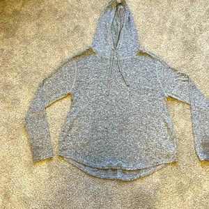 Soft, Gray Hooded Sweater/Shirt